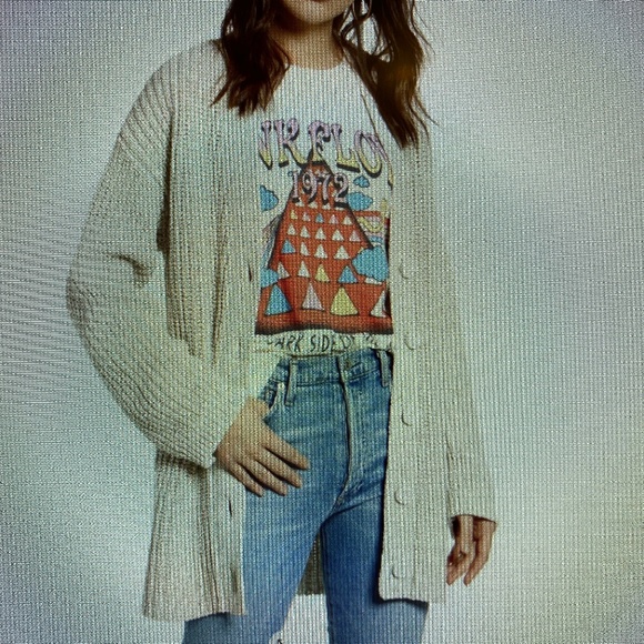 COPY - Treasure & Bond Shaker Stitch Cotton Blend Cardigan - Picture 4 of 8